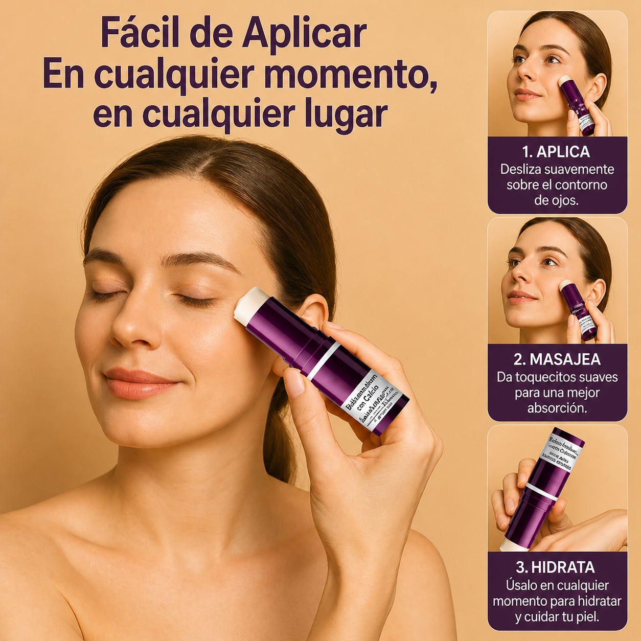 Bálsamo Facial, Reduce al instante líneas de expresión
